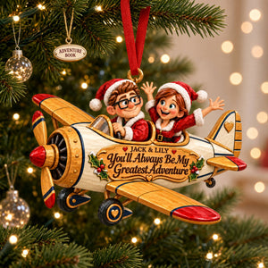Love Is The Greatest Adventure Acrylic Ornament - Personalized Christmas Gifts For Couples 06tyti300926