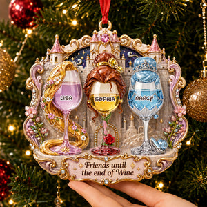 Princess Wine Glasses Acrylic Ornament - Personalized Christmas Gifts For Besties 03nati150826