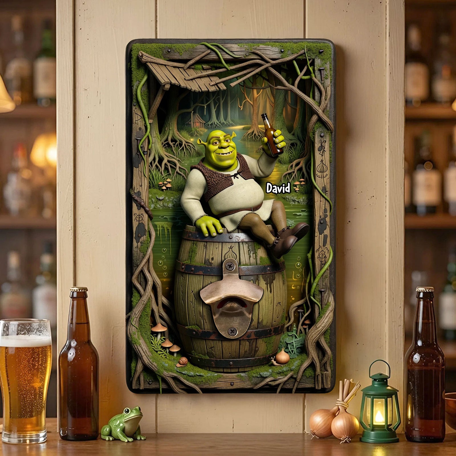 Green Ogre Wall Hanging Bottle Opener - Personalized Gifts 01toti210726-Homacus