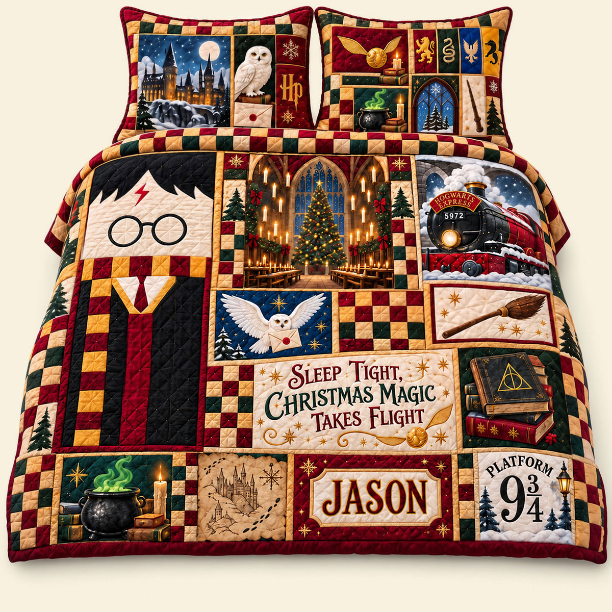 Fantastical Journey Quilt Bed Set - Personalized Christmas Gifts 03hati011026