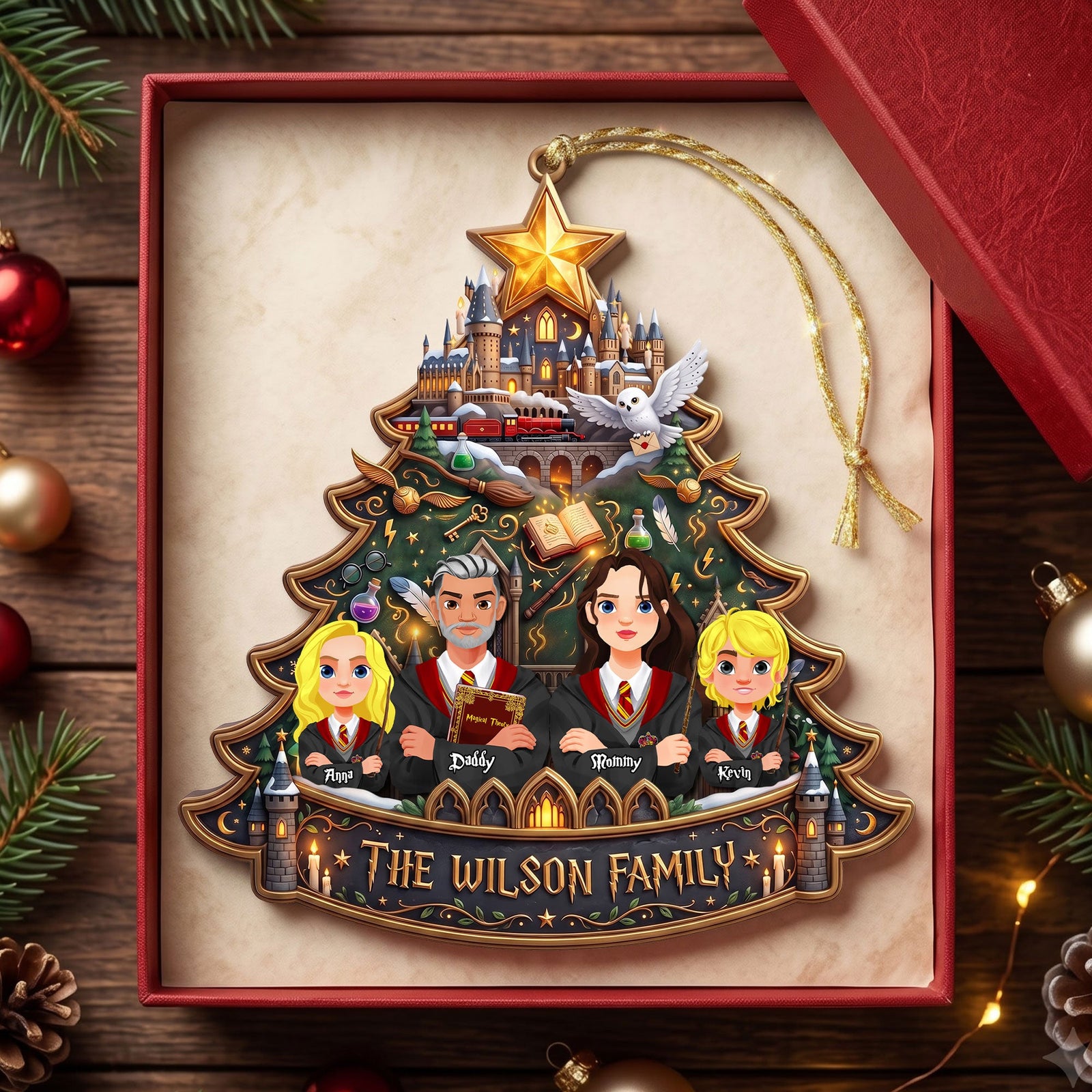 Magical Christmas Tree Acrylic Ornament – Personalized Gift For Family 05NATI030826-Homacus
