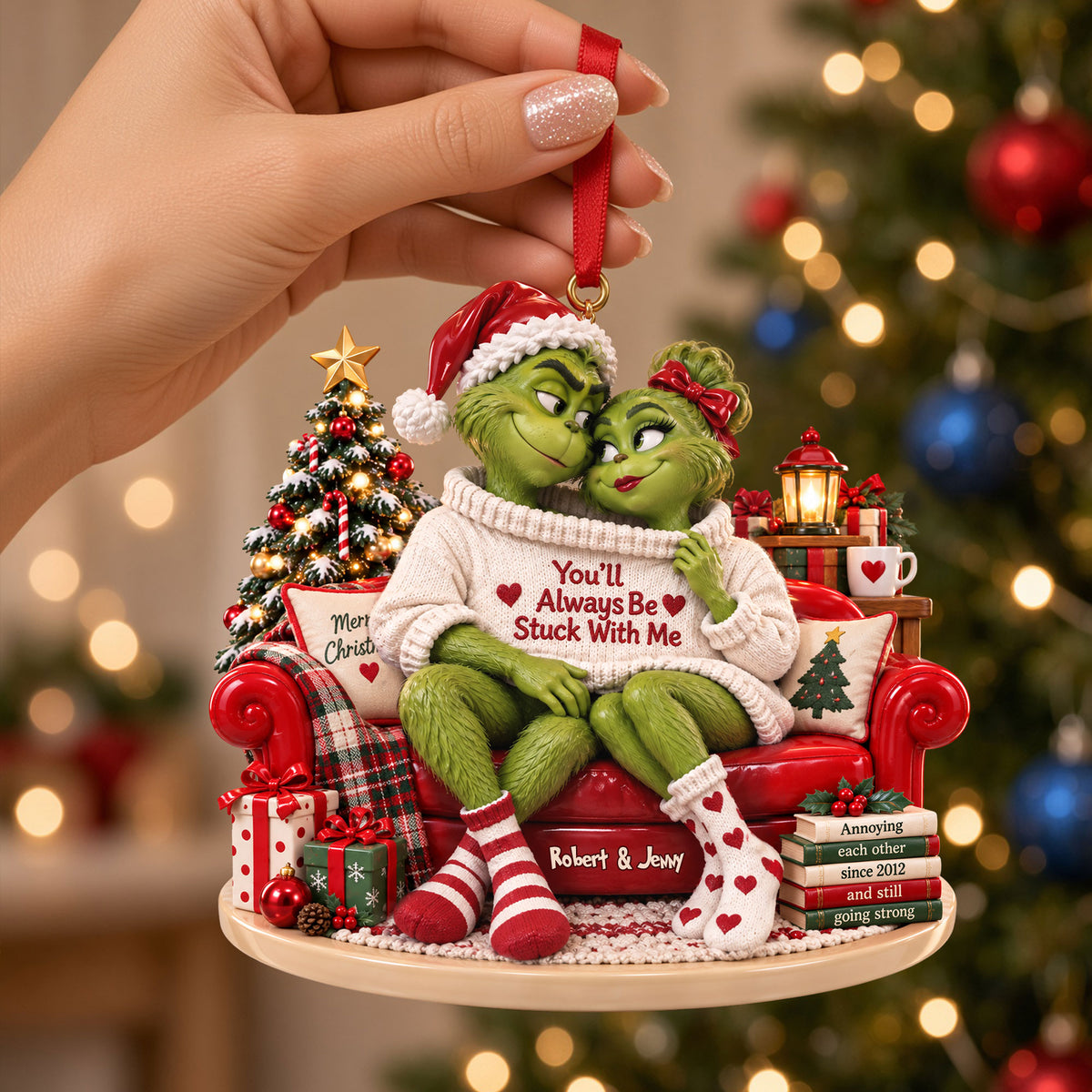 Tied Together Forever Ornament - Personalized Gifts For Couple 03QHTI150926-Homacus