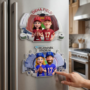 Couple Stadium Souvenir Acrylic Fridge Magnet Personalized Gifts For Couple 02HUTI200626-Homacus