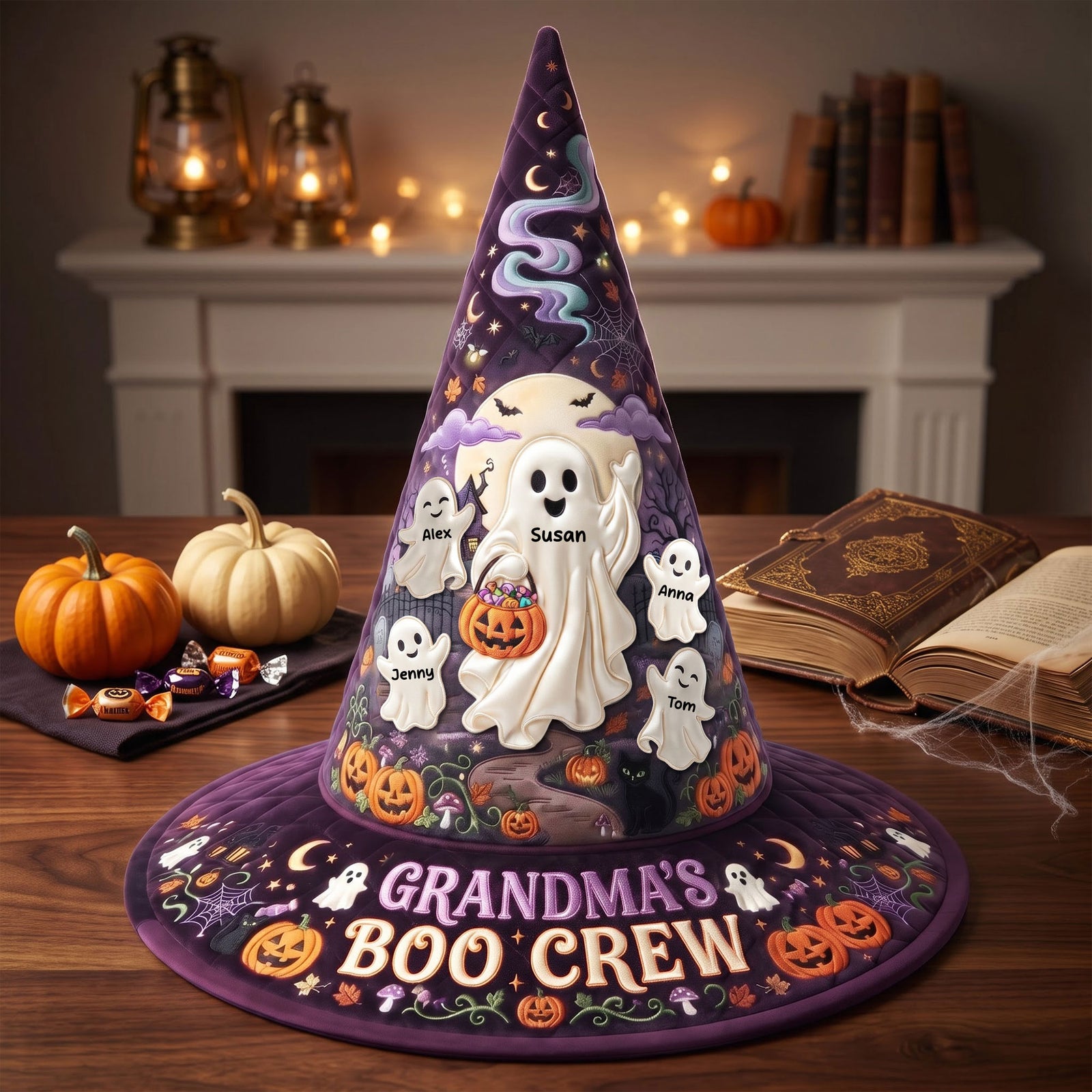 Mama's Boo Crew Quilted Witch Hat - Personalized Halloween Gifts 03TYTI120826-Homacus