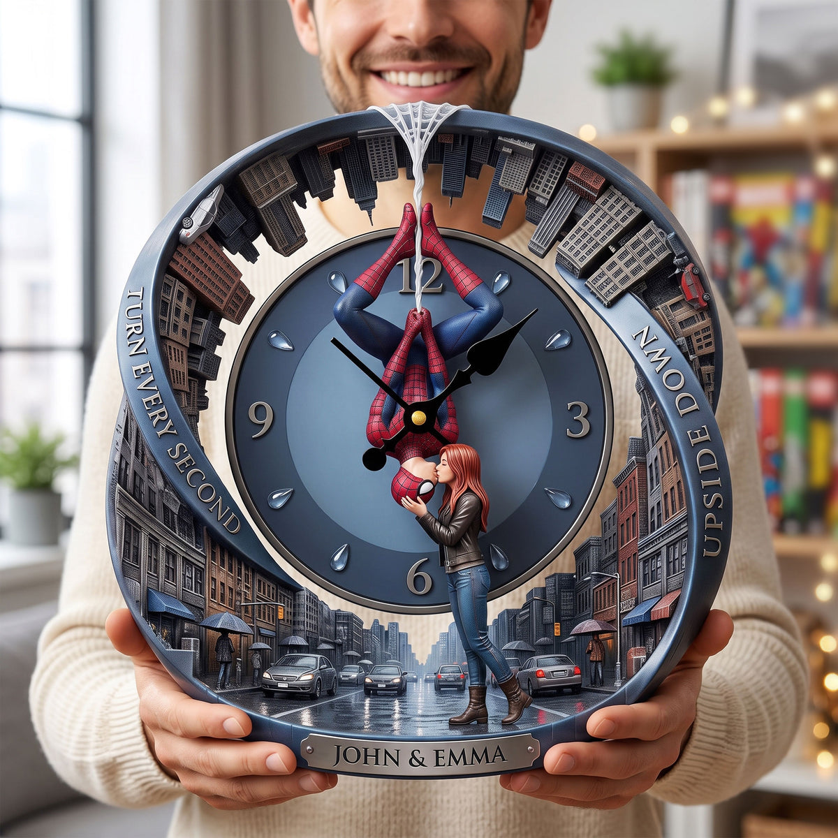 Every Moment With You - Personalized Gifts For Couple Acrylic Hanging Wall Clock 05HATI240726-Homacus
