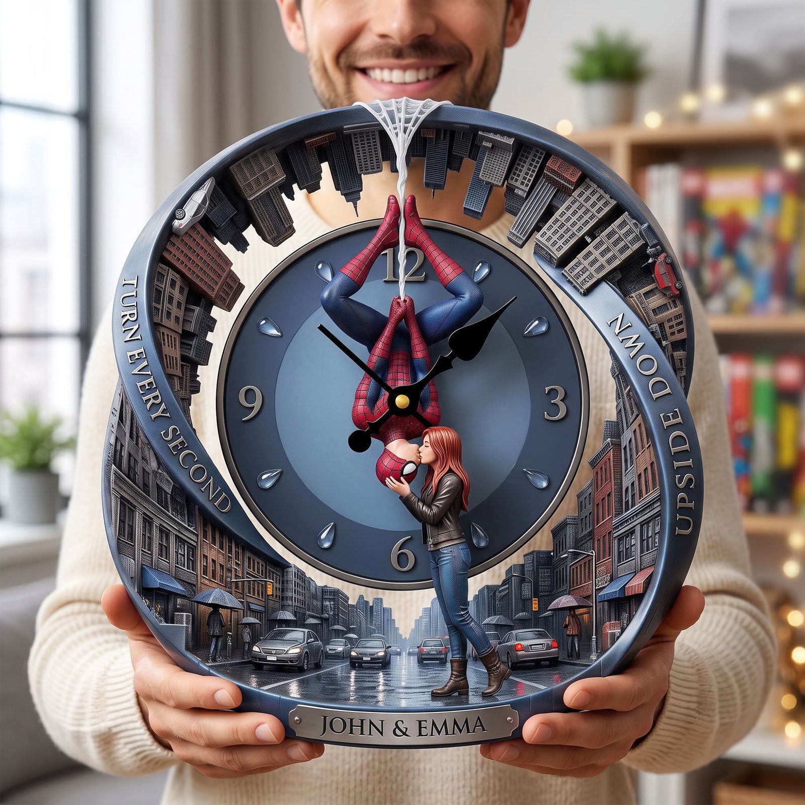 Every Moment With You - Personalized Gifts For Couple Acrylic Hanging Wall Clock 05HATI240726-Homacus