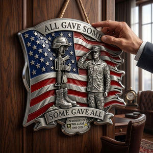 Fallen Hero Memorial Metal Sign - Personalized Gifts For Remembrance 02HATA240626-Homacus