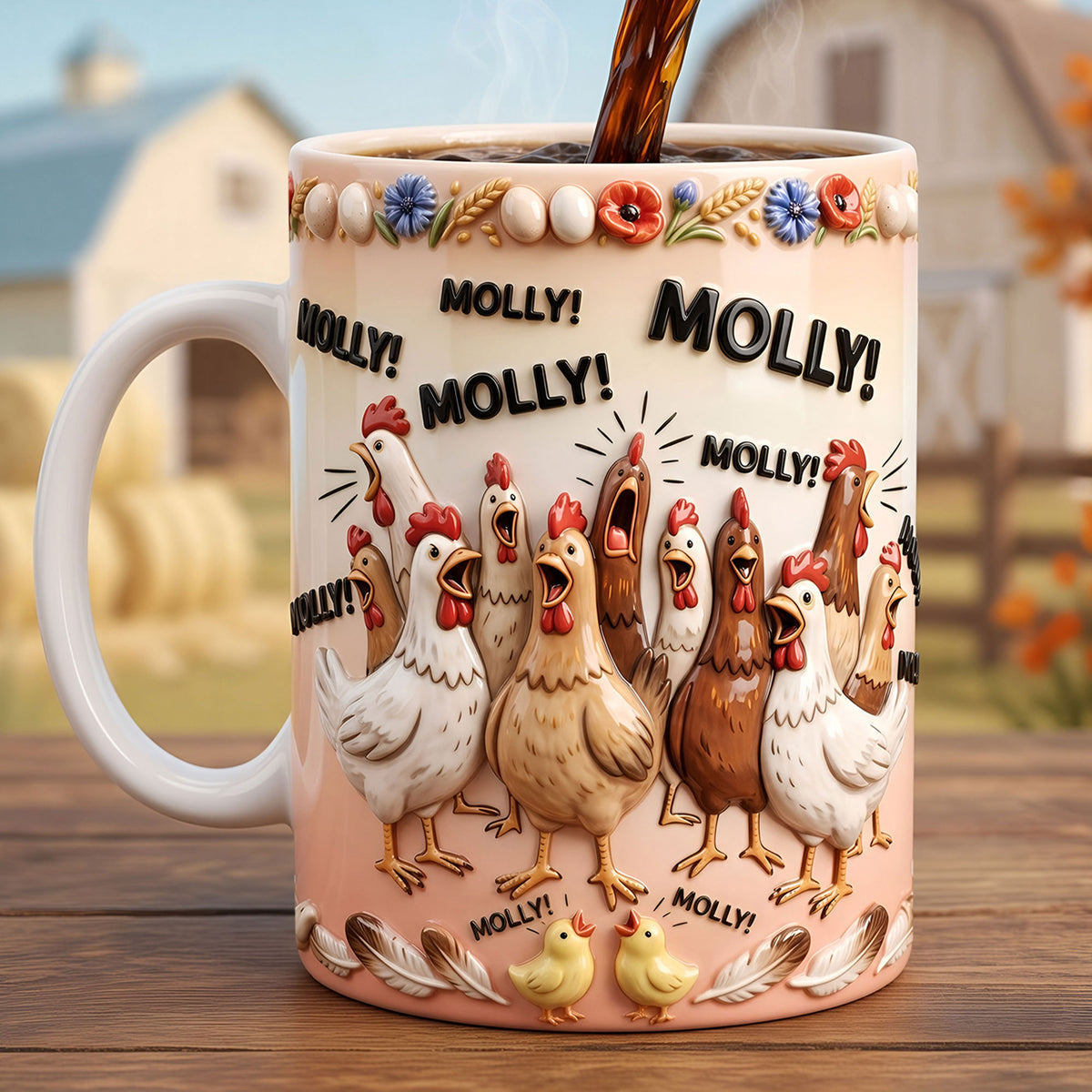 Chickens Screaming Out Your Name Coffee Mug, Personalized Gifts For Chicken Lovers 02qhti180826-Homacus