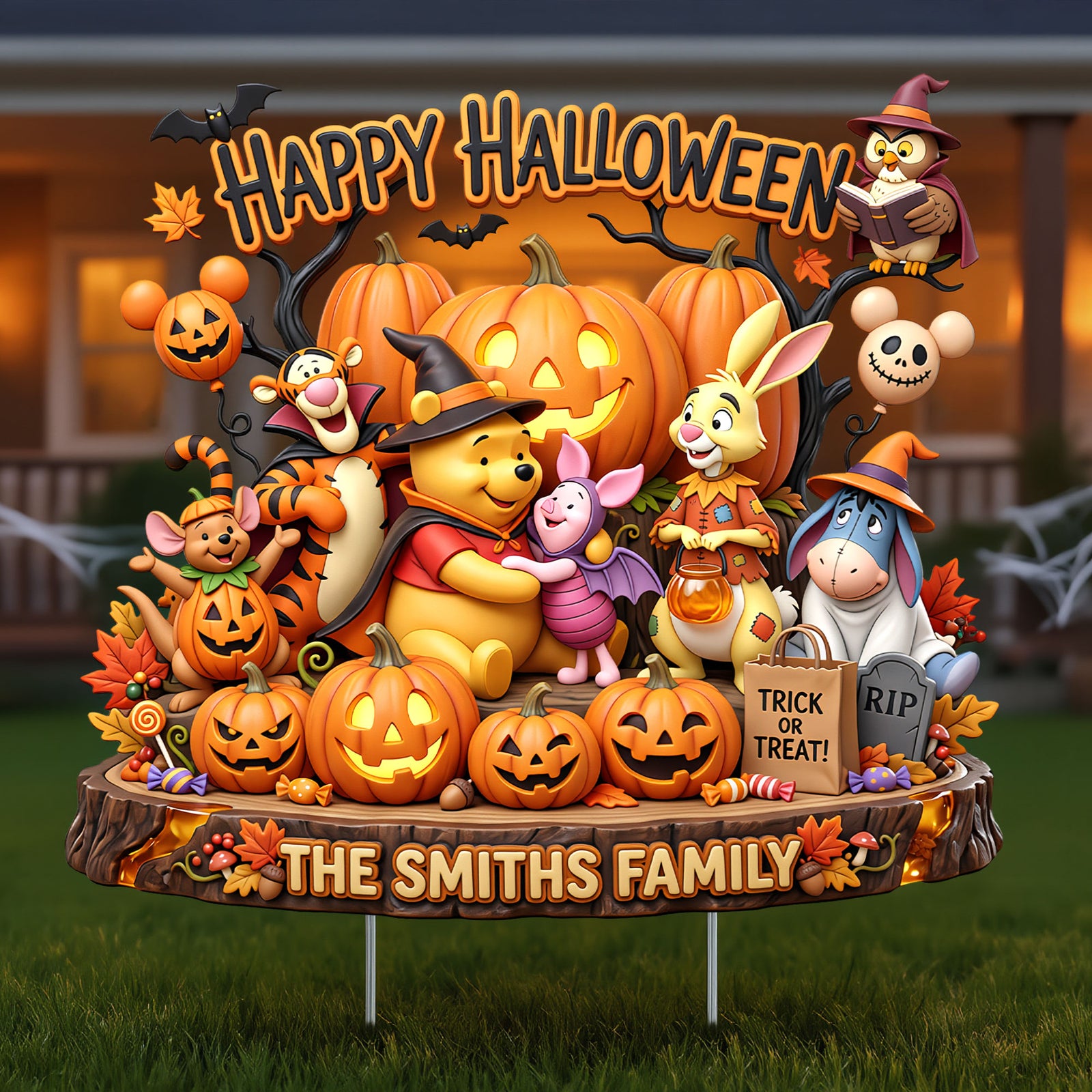 Loved & Hauntingly Together Yard Sign - Personalized Gifts For Family 06PATI040826-Homacus
