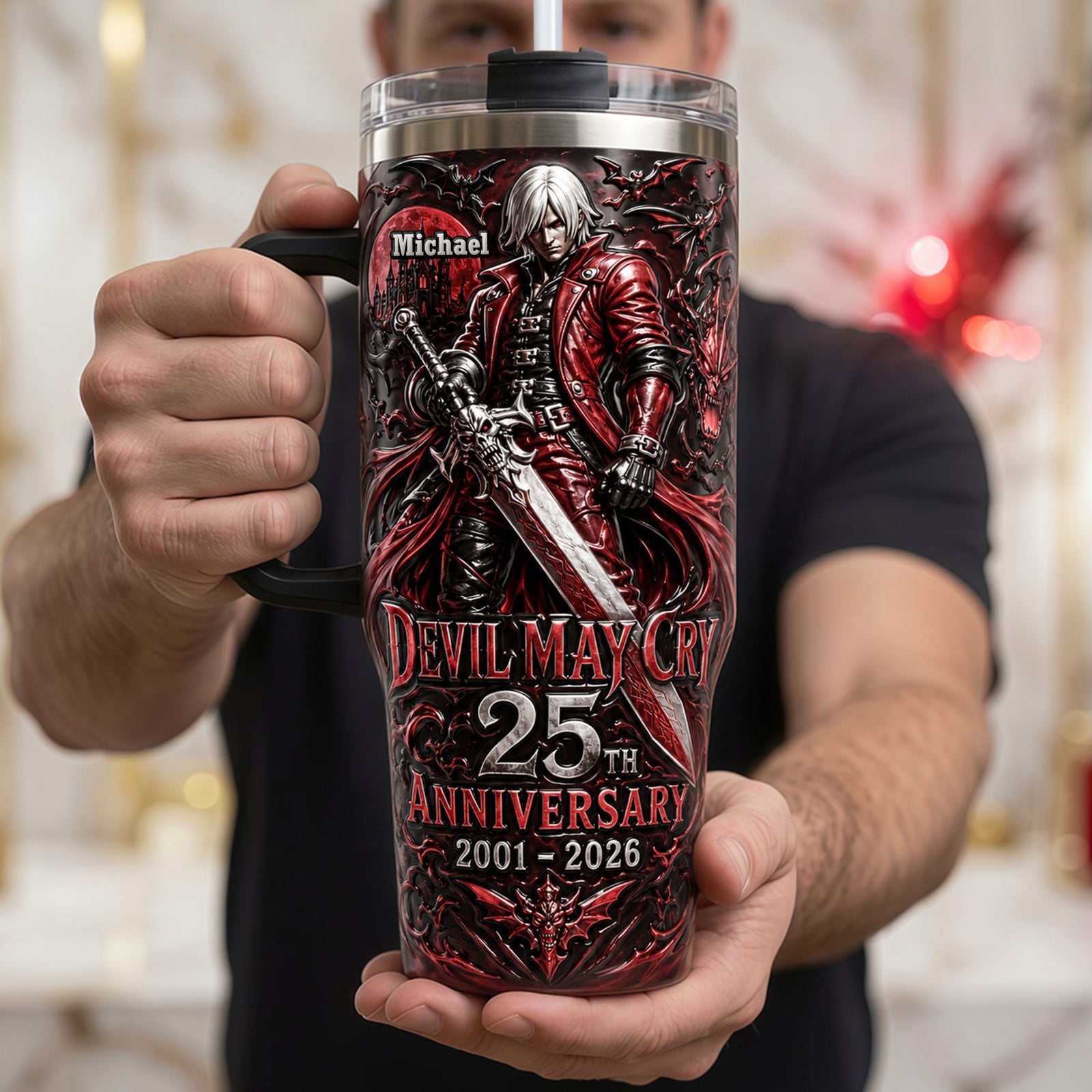 Evil Hunt 40oz Tumbler With Handle - Personalized Gifts 05QHTI080726-Homacus