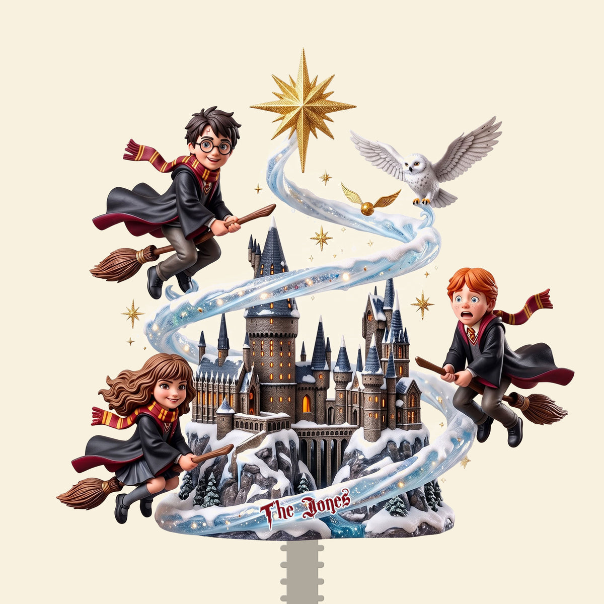 Winter Academy Christmas Tree Topper - Personalized Gift For Fantasy Lovers 05TYTI201026-Homacus