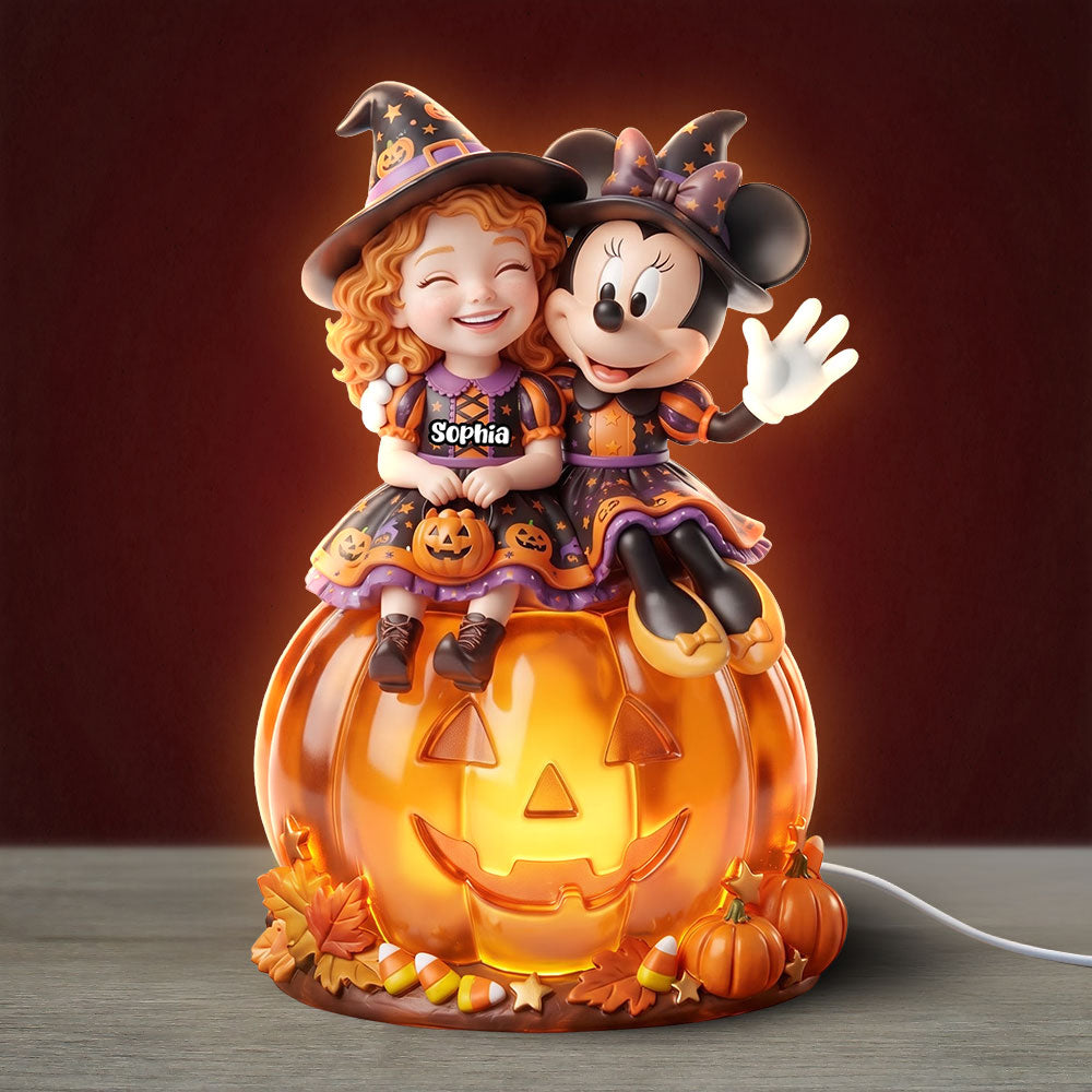 Lovely Mischievous Acrylic Light Box - Custom Photo Halloween Gifts 04tyti070826