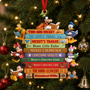 Cartoon Bookstack Ornament - Personalized Gifts For Childhood Christmas Ornament 02NATI121026-Homacus