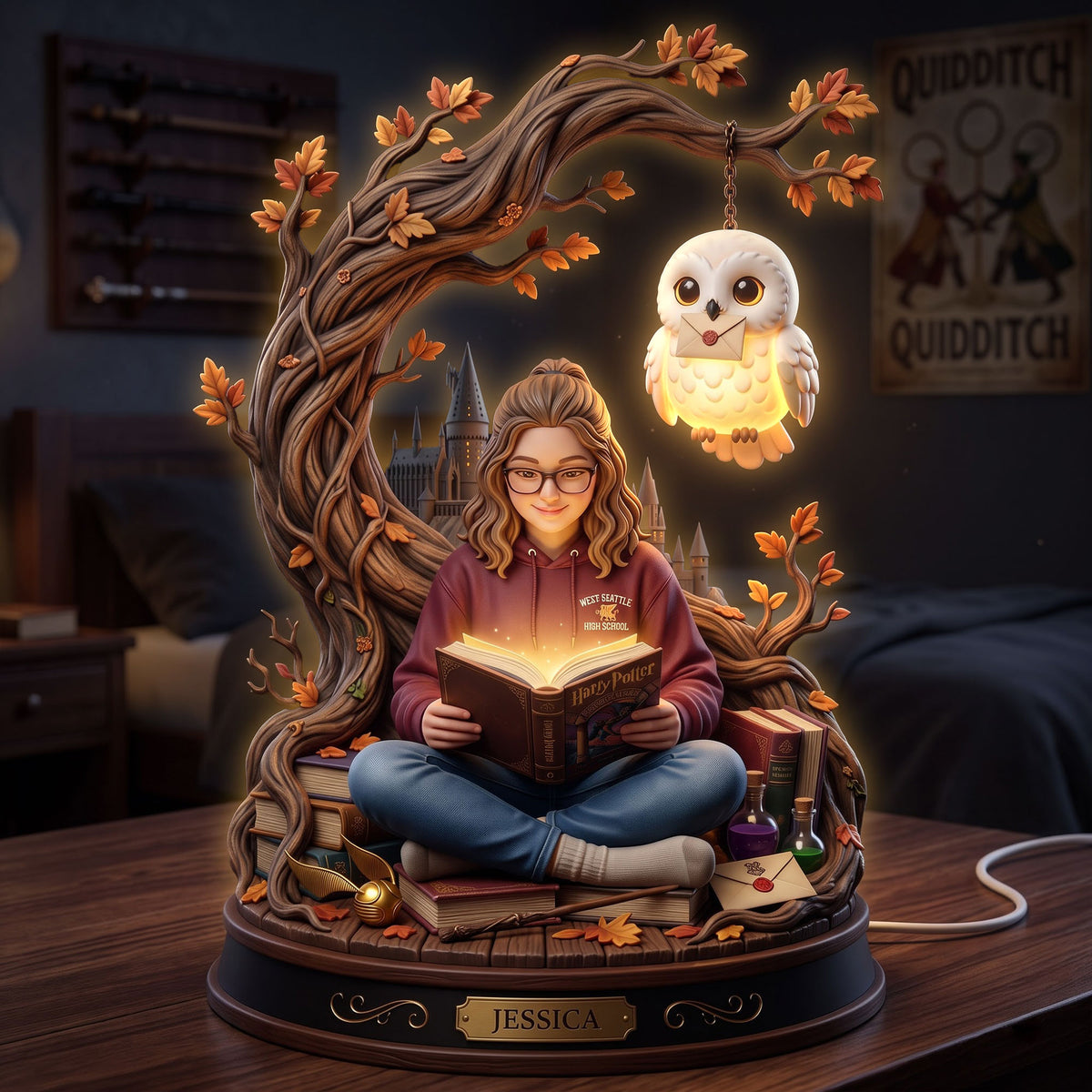 Mystical Reading Acrylic Light Box - Custom Photo Gifts For Book Lovers 02nati160926