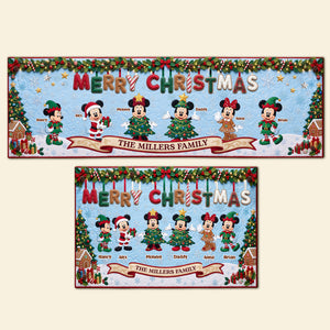 Christmas Family Runner Rug - Personalized Gifts For Christmas Runner Rug 02PATI040926