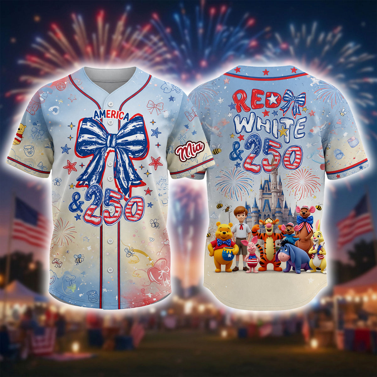 Woodland Friends Baseball Jersey – USA 250 Celebration 02nati120626-Homacus