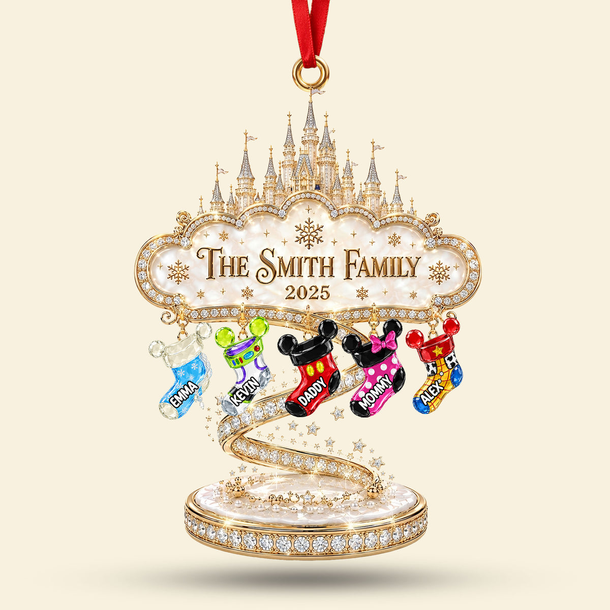 Merry Fairy Tales World Acrylic Ornament - Personalized Christmas Gifts For Family 01ohti260826-Homacus