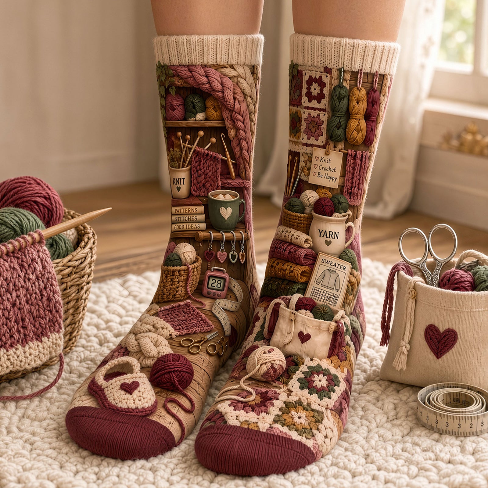 In My Knitting Era Socks - Personalized Gifts For Knitting Lovers 03HATI220926-Homacus