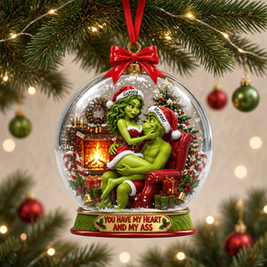 Cheeky Love Couple Christmas Ornament - Personalized Gift For Couples 04TYTI150926