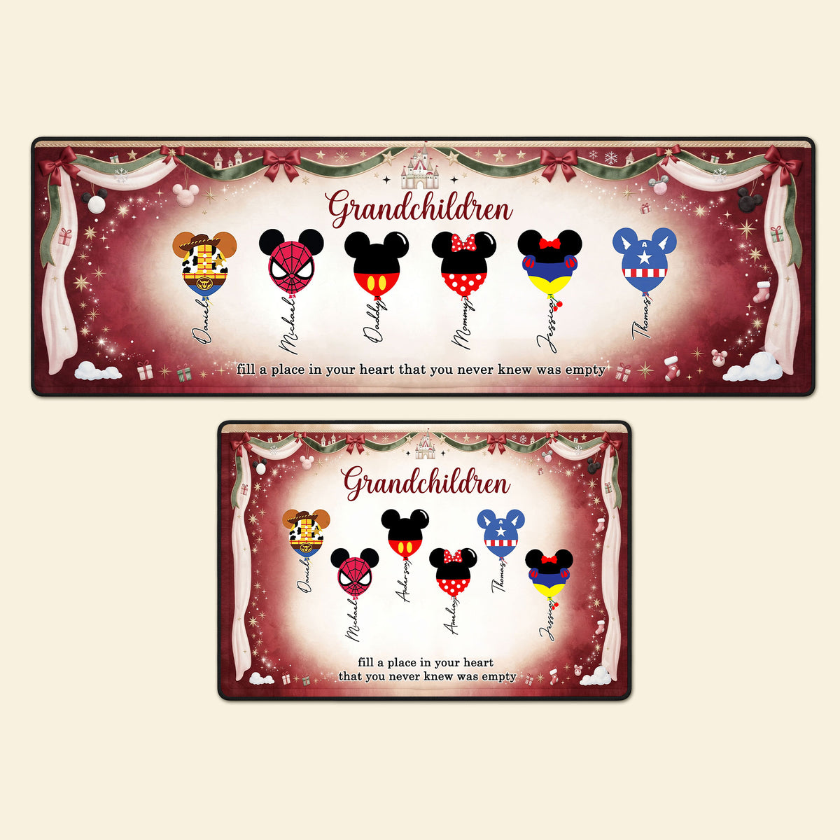 Colorful Balloon Family Runner Rug - Personalized Gifts For Family 04nati230926