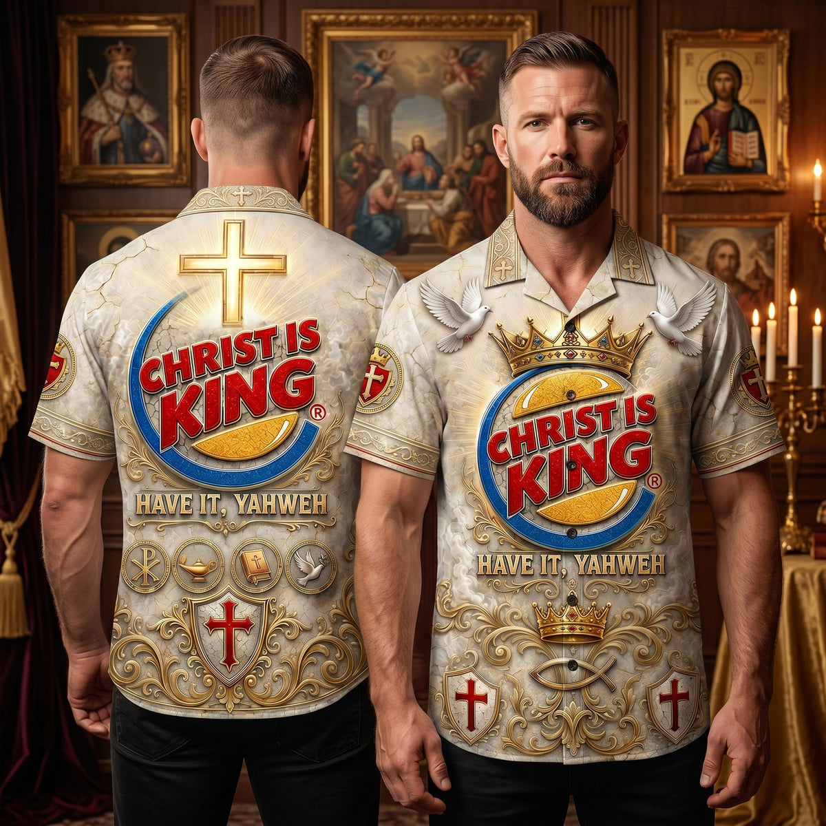 Faith King Hawaiian Shirt - Personalized Gifts For Christian Hawaiian Shirt 03TOTI090626-Homacus