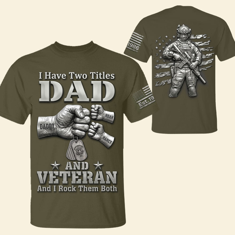 Patriotic Veteran Dad Shirt - Personalized Gifts For Veteran Dads 01huti280526-Homacus