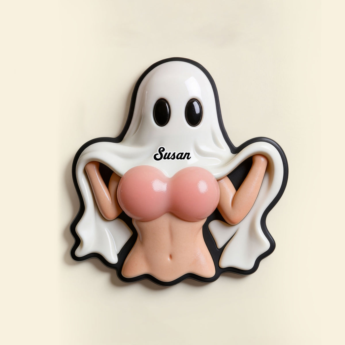 Naughty Ghost Anti-collision Acrylic Fridge Magnet Personalized Gifts For Couple 01HUTI220626-Homacus