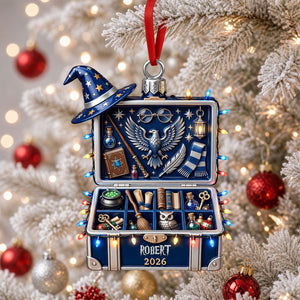 Whimsical School Trunket Ornament - Personalized Gifts For Christmas Ornament 06PGTI121026-Homacus