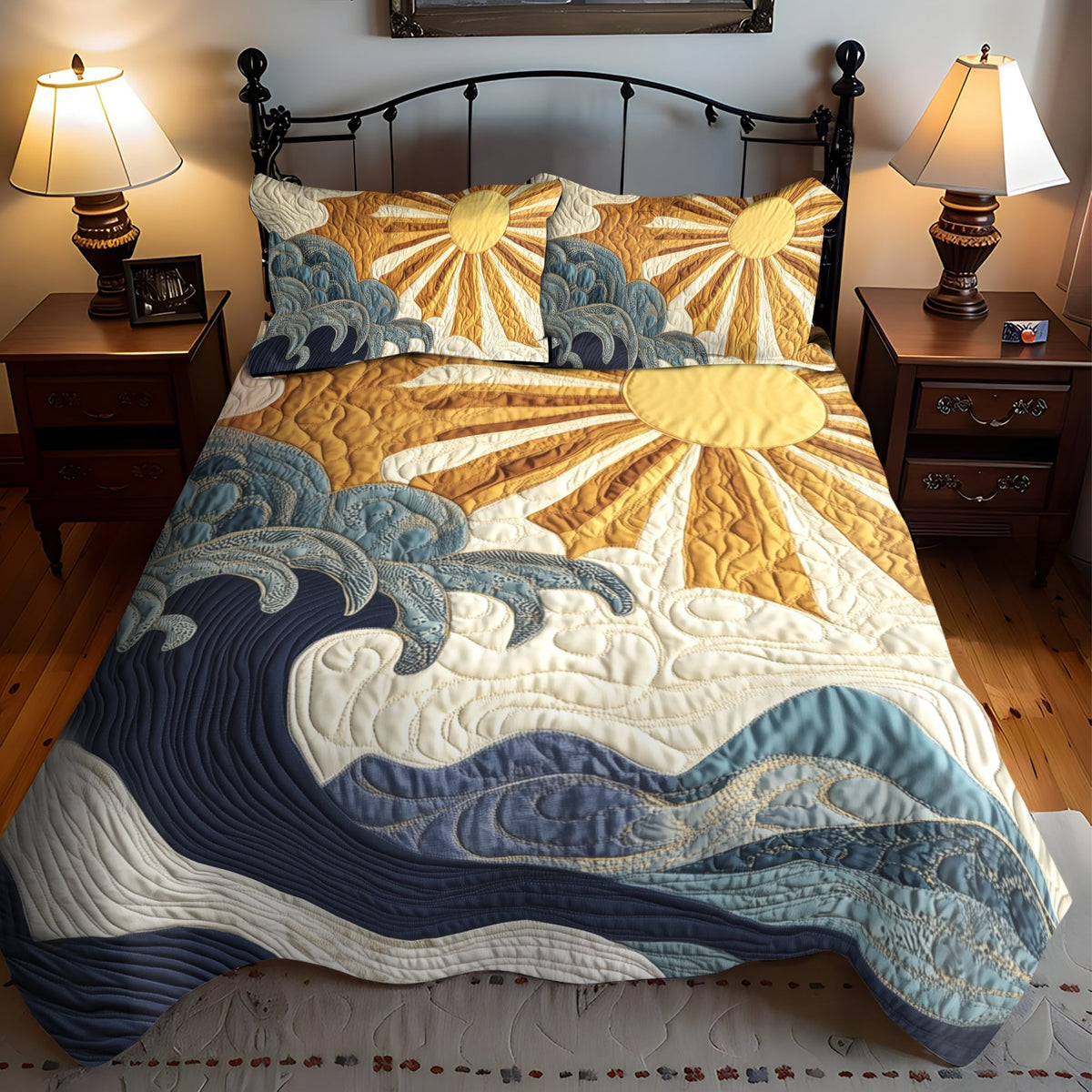Gifts For Sunshine Quilt Bed Set Ocean Sunrise-Homacus