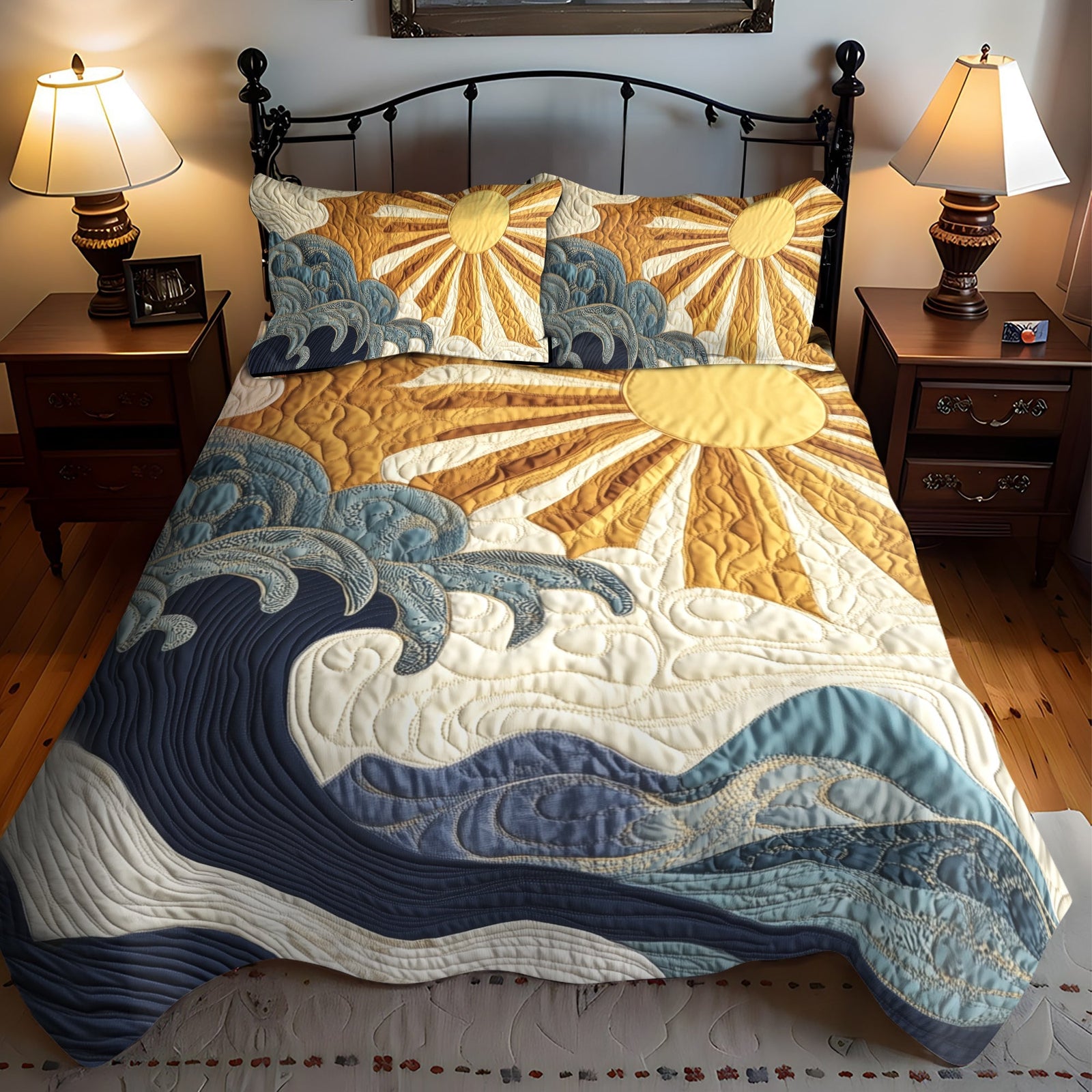Gifts For Sunshine Quilt Bed Set Ocean Sunrise-Homacus
