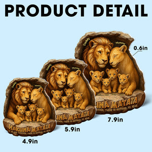 Lion Dad In The Pride Lands Plaque - Personalized Gift For Father 04XQPU230425-Homacus