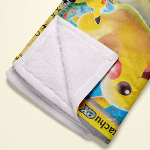 30th Anniversary Creature Game Card Blanket - Personalized Gifts 04hulu260926-Homacus