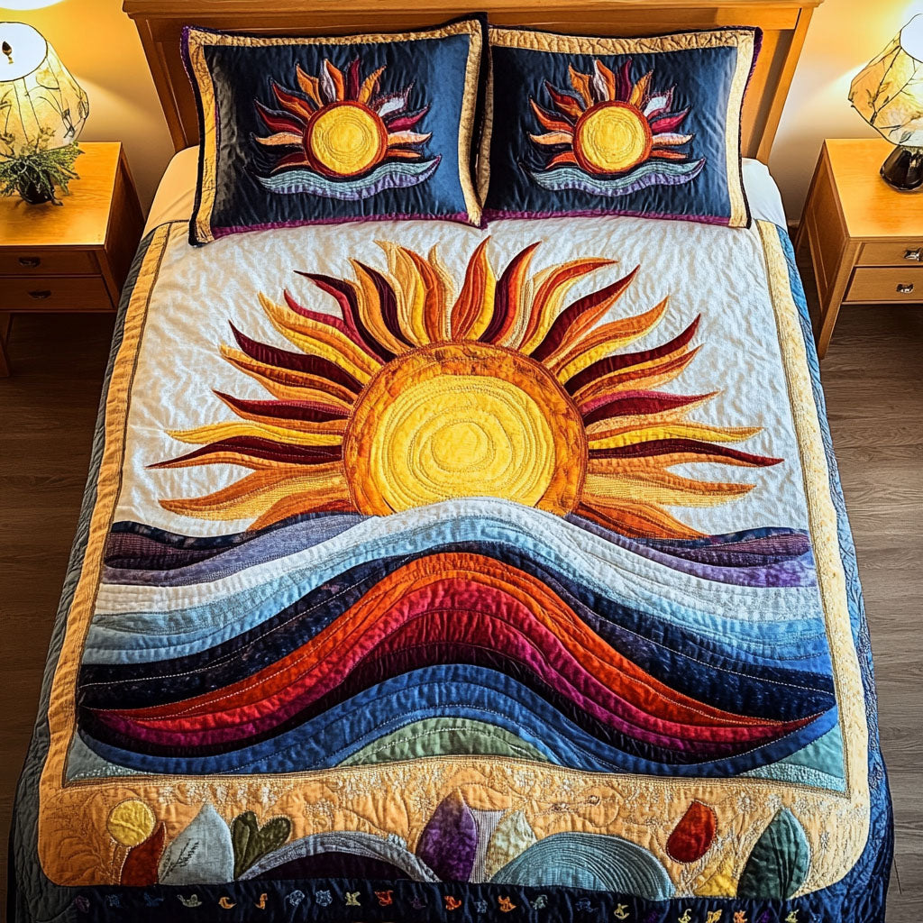 Gifts For Sunshine Quilt Bed Set Radiant Days-Homacus