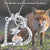 Stylish and Cute Fox Mother and Son Heart-shaped Pendant Necklace-Homacus