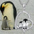 Cute Penguin Mother and Child Heart-shaped Pendant Necklace-Homacus
