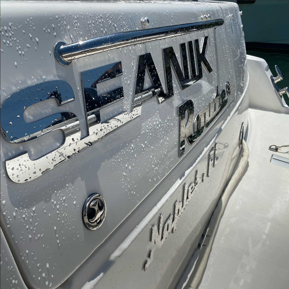 Boat 3D Letters Name Custom Metal Emblems With Double-sided Adhesive Tape-Homacus