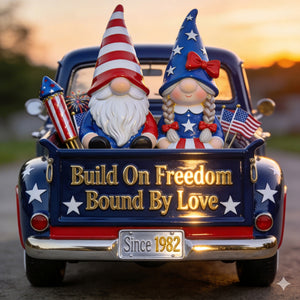 Gnome Couple 250th Anniversary Acrylic Plaque - Personalized Gifts For Patriotics Plaque 01PGLU070426-Homacus
