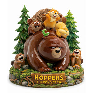 Cute Bear with Otter Friends Acrylic Plaque - Personalized Gifts For Pond Crew Plaque 02TYLU160326-Homacus