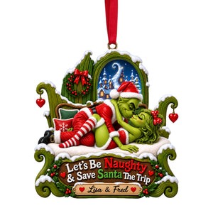 Naughty Couple Christmas Ornament - Personalized Gifts For Couple 03ohlu170926