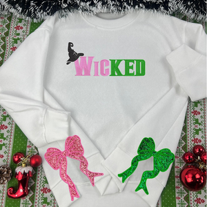 Gift For Christmas Glitter Embroidered Sweatshirt Side Bow 01ACXX121124-Homacus