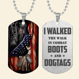 Custom Military Branches Gifts For Veteran Dogtag Army Boots & Hand Flag 03hudc290624-Homacus