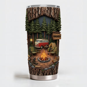 Campfire Adventure 20oz Tumbler - Personalized Gift For Camping Lovers 05KILU301225-Homacus
