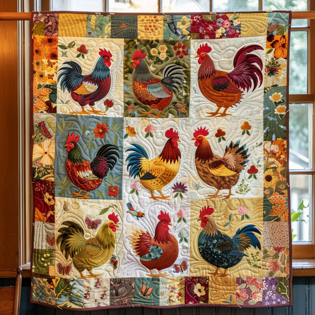 Gifts For Chicken Lover Blanket Vibrant Village-Homacus