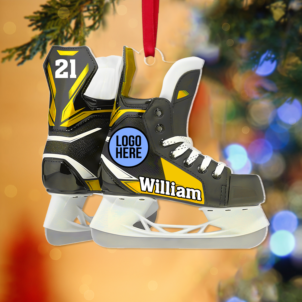 Personalized Gifts For Ice Hockey Players Christmas Ice Skates Ornament 02hupu021124-Homacus