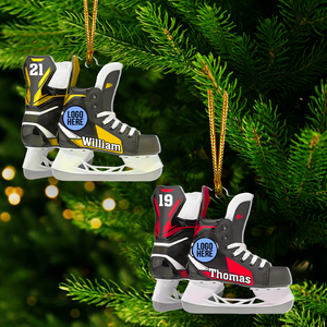 Personalized Gifts For Ice Hockey Players Christmas Ice Skates Ornament 02hupu021124-Homacus