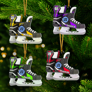 Personalized Gifts For Ice Hockey Players Christmas Ice Skates Ornament 02hupu021124-Homacus