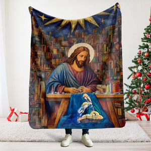 Jesus Christ Quilting Blanket, Gifts For Christian Quilter 02QHLU110924-Homacus