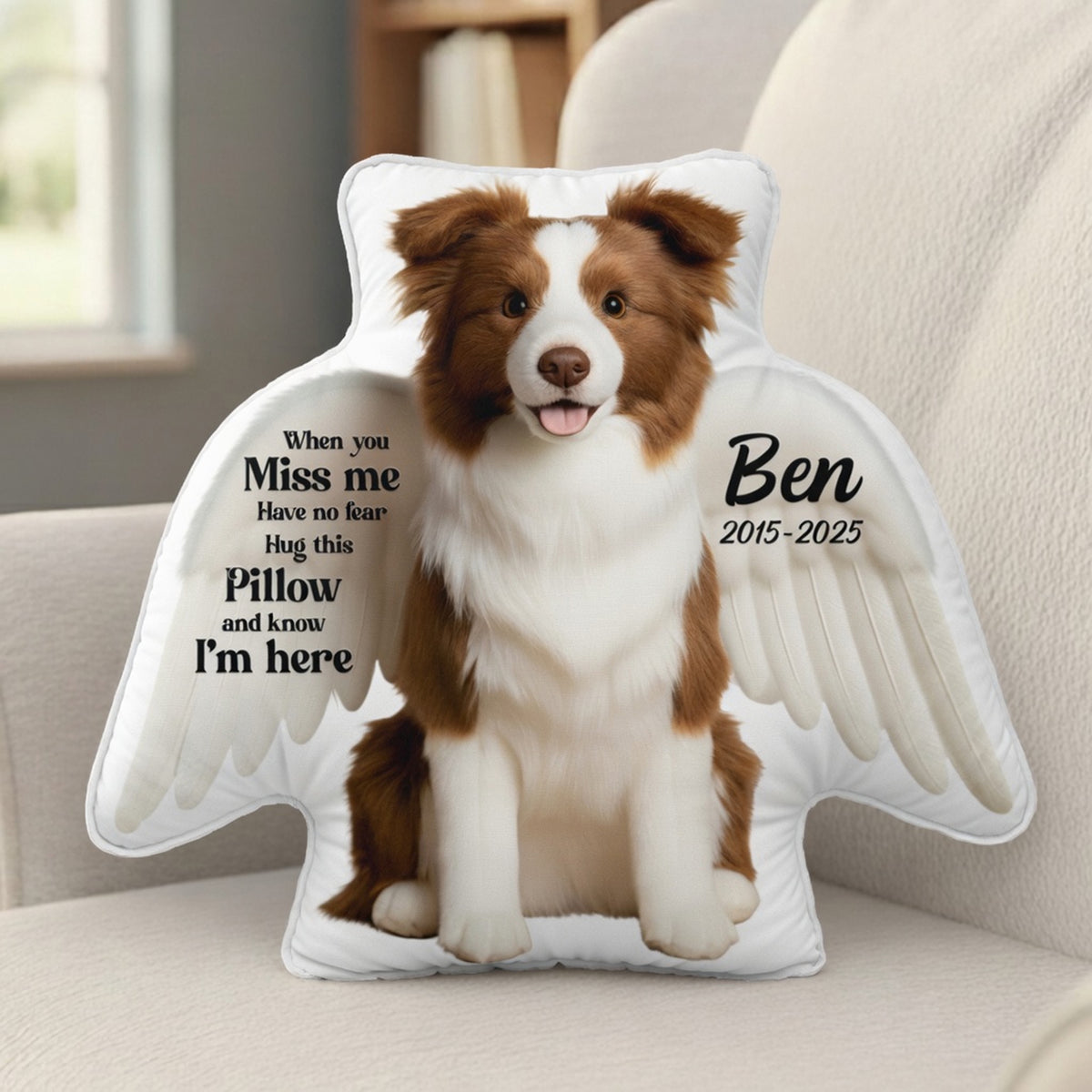 Dog Memorial Pillow Custom Photo Gifts For Dog Lovers 02HYLU141125-Homacus