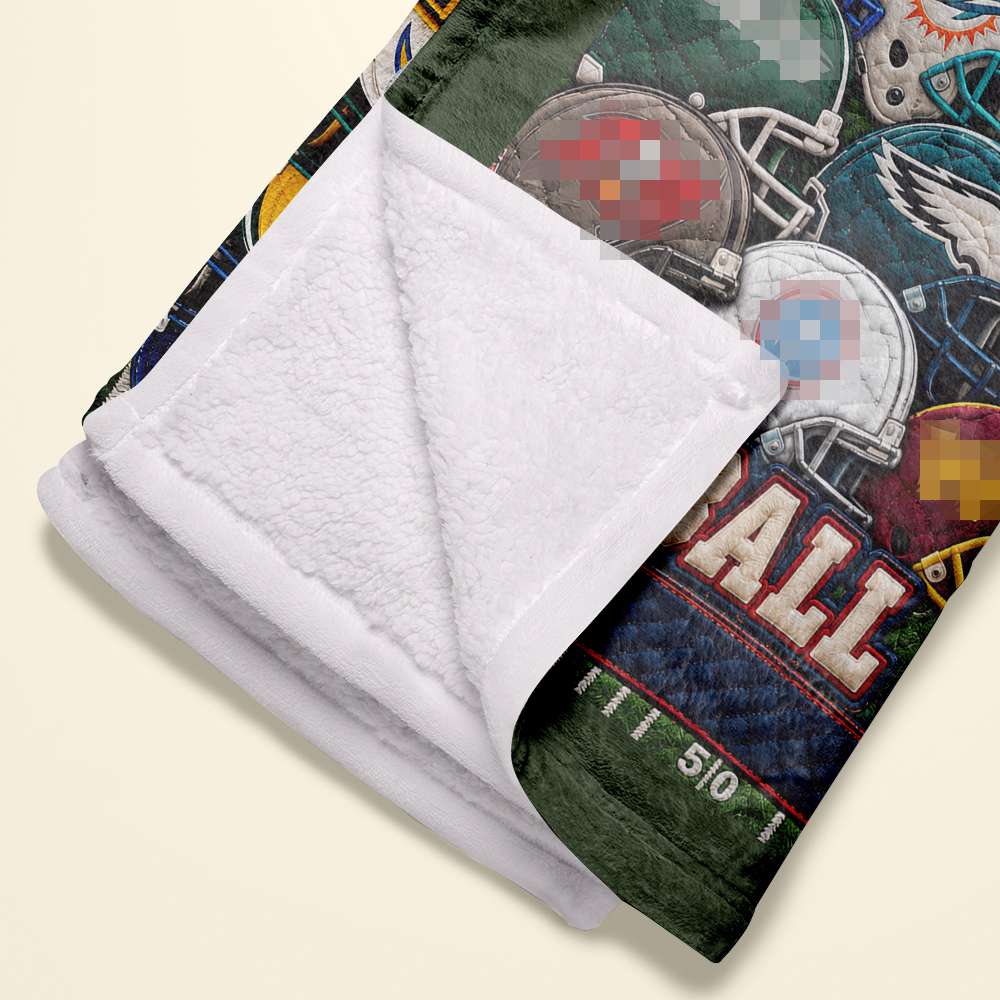 Team Helmet Blanket For The Season Personalized Gifts 03hulu051026-Homacus