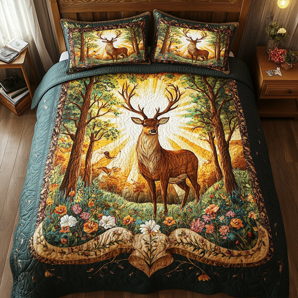 Gifts For Deer Lovers Quilt Bedding Set 02TGDT200125-Homacus